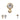Solid Gold Bevel and Bead Gem Stud