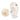 Solid Gold 3 Petal Teardrop Gem Stud