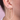 Small oval paperclip chain hoops