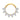 7 Front Facing Pear Gemmed Clicker Hoop