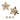 Solid Gold Gemmed Star Stud